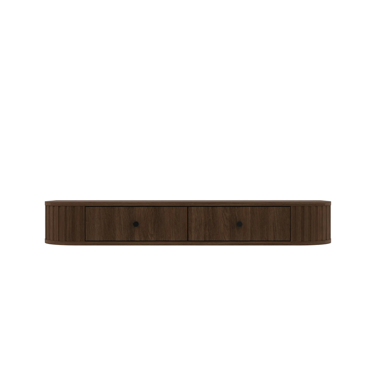 Toaletka Wisząca OVALIO 123cm Dąb Dunin – Ryflowana z Szufladami Milo Furniture